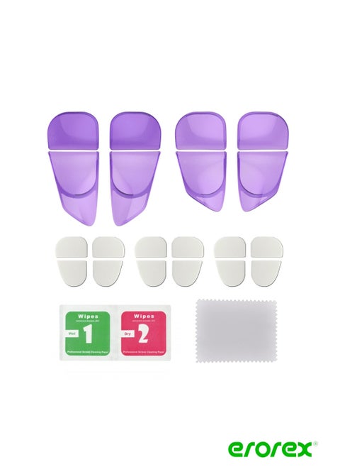 PlayVital 2 Pair Shoulder Buttons Extension Triggers for ps5 Controller, Game Improvement Adjusters for ps5 Controller, Bumper Trigger Extenders for ps5 Controller - Clear Atomic Purple