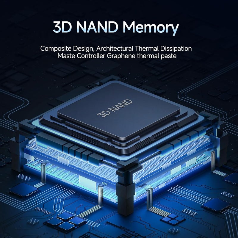 S501Q SSD 512GB PCle 3.0x4 Internal Solid State Drive, NVMe M.2 2280 Internal Solid State Drive, SLC Cache 3D NAND Up to 3000MB/s for Laptop and PC Desktops - Image 3