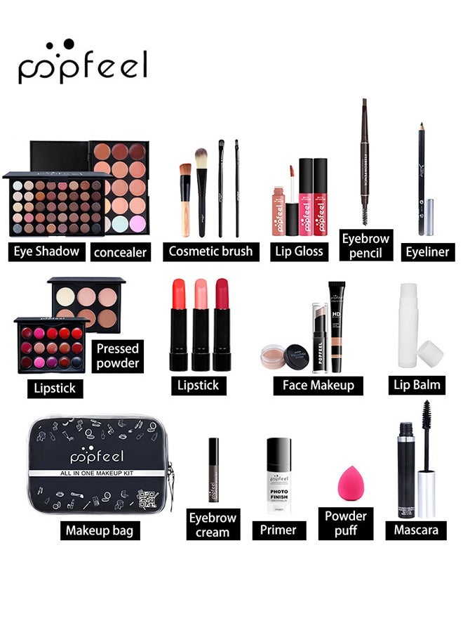 popfeel - Makeup Kit All in One Multi-Purpose Makeup Set Professional Designed for Women Full Kit Makeup Must-Have Starter Kit Suitable for Beginners and Professionals 25 Pcs Set - Image 1