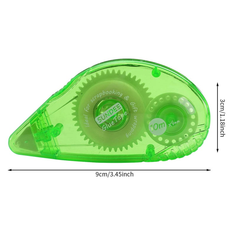 TELEXSUN Glue Runner Permanent, Double Sided Adhesive Scrapbook Runner Tape Roller, 0.3-inch by 360-Inch, Permanent Adhesive Dots Roller Applicator, 4 Pack - Green - Image 3