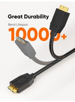 CableCreation CableCreation USB C Hard Drive Cable 4FT, USB 3.1 C to Micro B Cable 10Gbps USB C to Hard Drive Cable Compatible with MacBook Pro Air Galaxy S5 My Passport Elements etc 1.2m Black  - Image 4