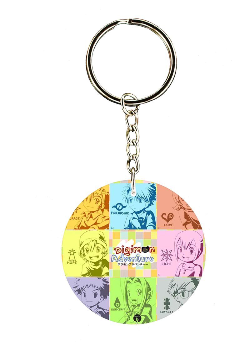 RKN Double Side Anime Digimon Printed Keychain