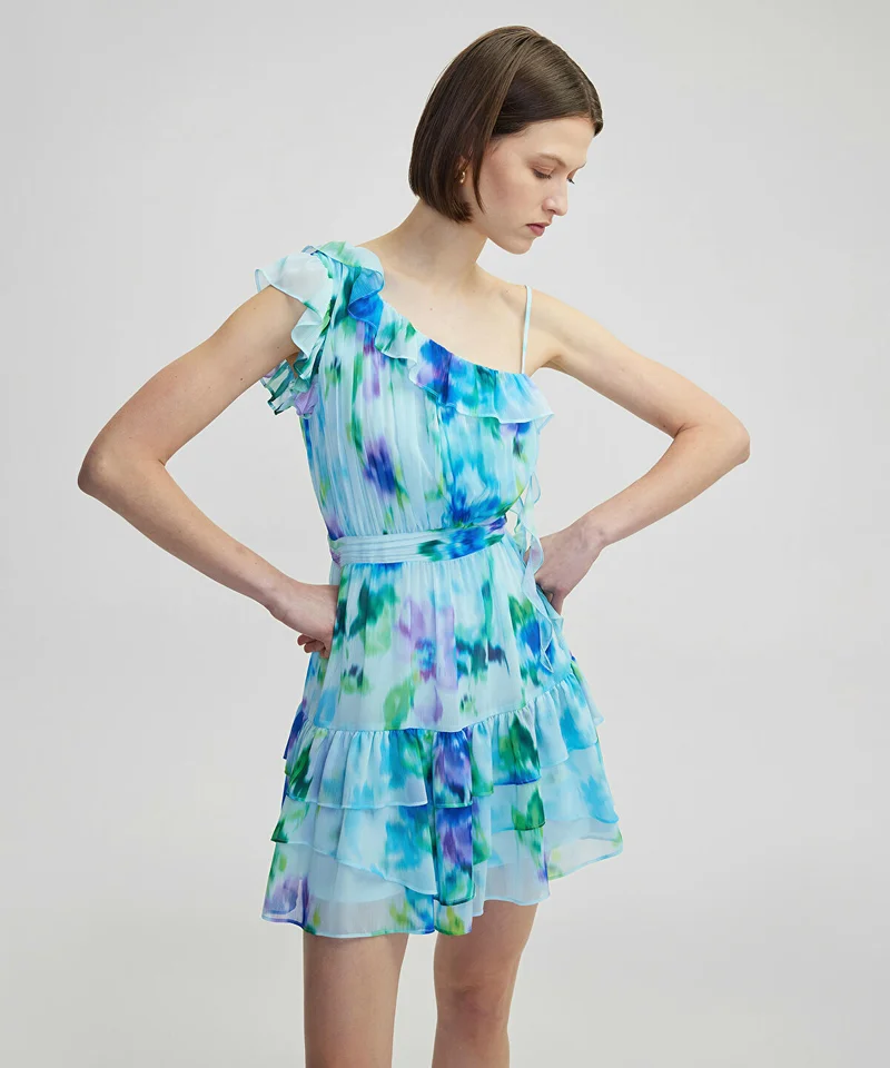 Ipekyol Printed Mini Dress With Ruffles