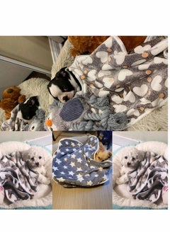 KASTWAVE Blankets Set, 3 Pcs Soft Dog Cat Fleece Blankets, Super Soft Warm Sleep Mat Fluffy Premium Fleece Pet Blanket, 31"x20"  - Image 2