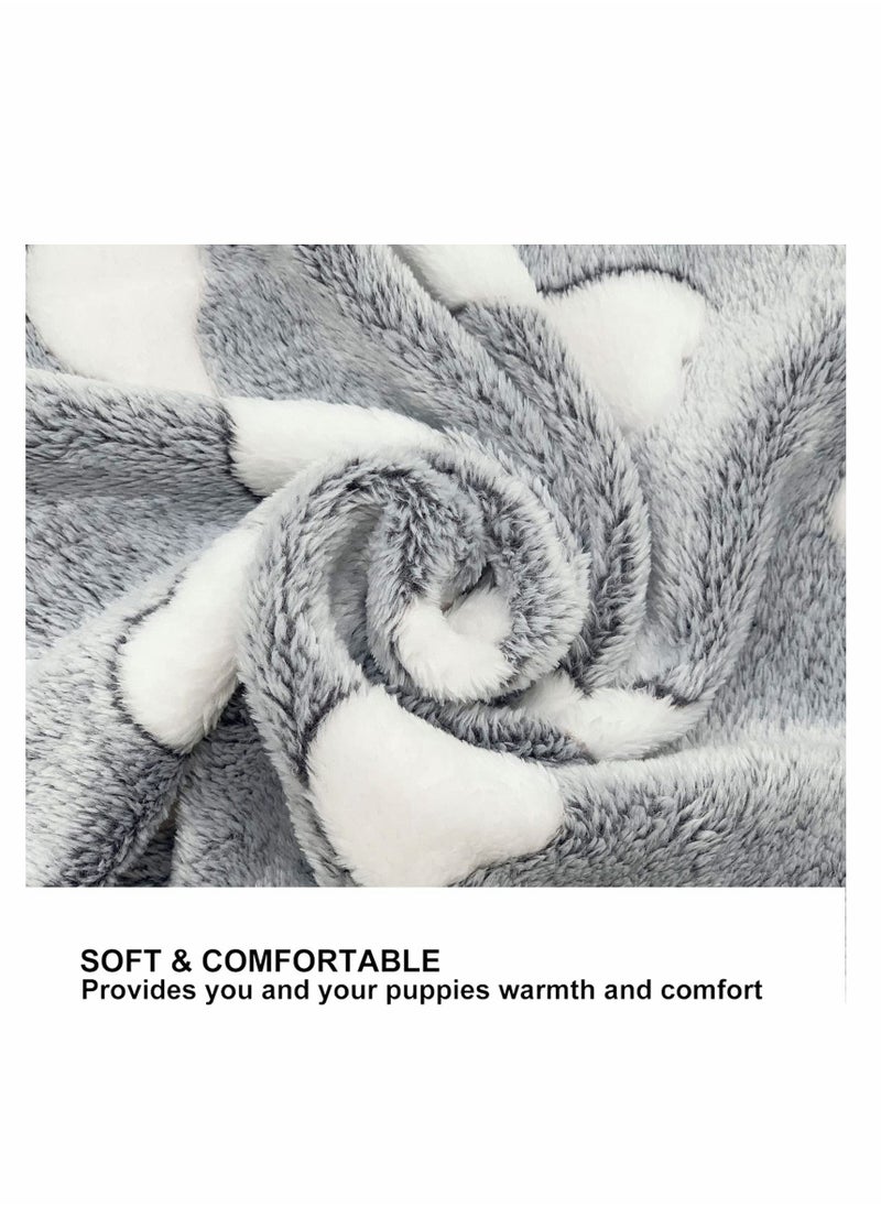 KASTWAVE - Blankets Set, 3 Pcs Soft Dog Cat Fleece Blankets, Super Soft Warm Sleep Mat Fluffy Premium Fleece Pet Blanket, 31"x20" - Image 1