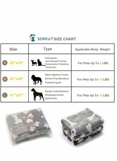 KASTWAVE Blankets Set, 3 Pcs Soft Dog Cat Fleece Blankets, Super Soft Warm Sleep Mat Fluffy Premium Fleece Pet Blanket, 31"x20"  - Image 3