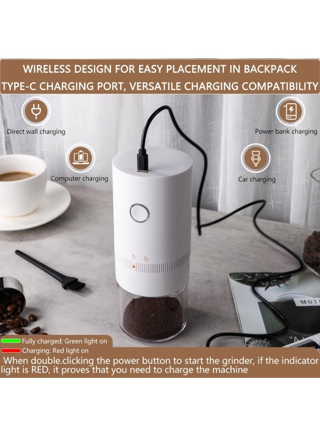 كيلا مطحنة قهوة محمولة - قابلة لإعادة الشحن عبر USB، إعدادات طحن قابلة للتعديل، محرك قوي، تشغيل هادئ، تصميم صغير الحجم، سهلة التنظيف (أسود) - Image 3
