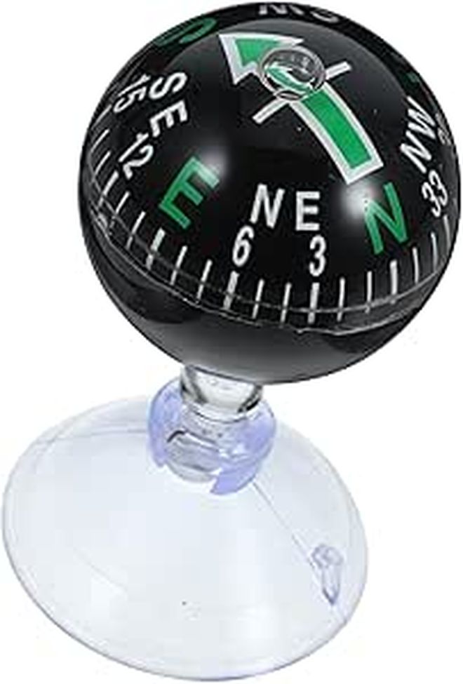 Suction Cup Car Mount Compass 38mm Direction Indicator Mini Ball Automotive Dashboard Truck Boat - Image 1