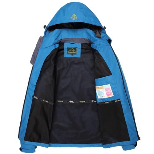 GIISAM Men's Rain Jacket with Hooded,Big and Tall Lightweight Windbreaker Jacket for Men Waterproof Raincoats Outdoor Hiking 2xl - Image 3