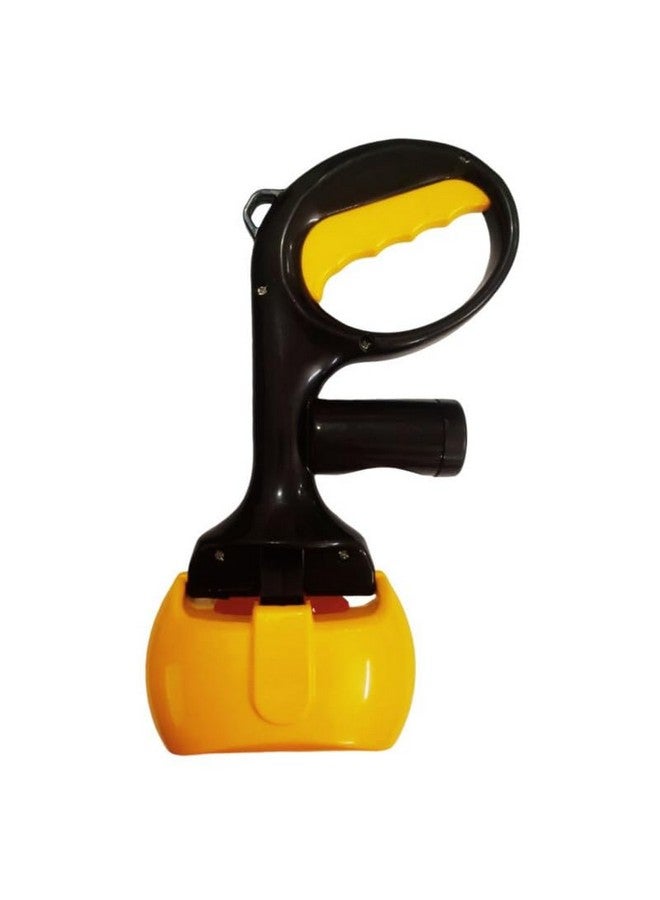 بت مغرفة فضلات غير قابلة للكسر للكلاب المتوسطة والصغيرة مع مقبض مجاني لحمل الفضلات، مادة عالية القوة، زنبرك متين، يسهل التقاط العشب والحصى - Image 4