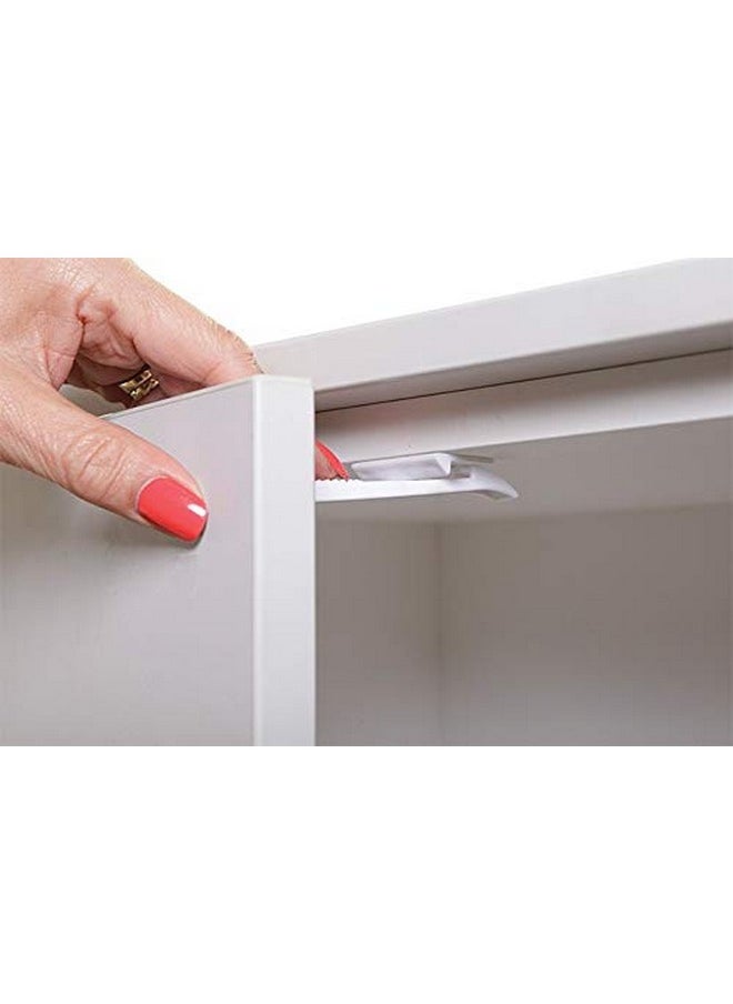 dreambaby Dreambaby Adhesive Safety Latches for Cabinets & Drawers - Extra Long, 4 Pack  - Image 1