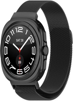 VeveXiao Metal Band Compatible with Samsung Galaxy Watch 7 Ultra Bands, No Gap Milanese Stainless Steel Metal Magnetic Strap for Galaxy Watch 7 Ultra 47mm Women Men Straps