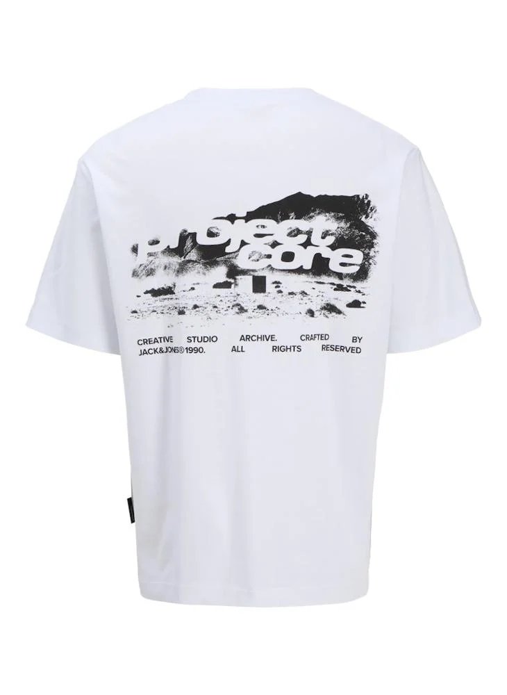 JACK & JONES Plus Size Print Crew Neck T-Shirt