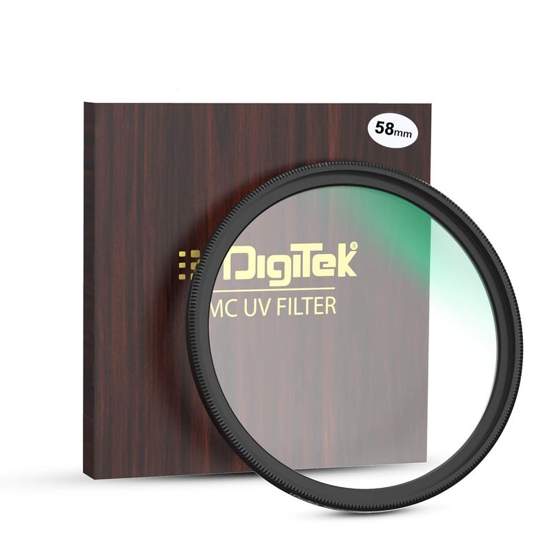 Digitek ® (MCUV58 MM) 58mm MC UV Filter with 16 Multi-Coated Layers for DSLR Camera Lens Protection from UV Rays, Dust & Scratches - Image 1