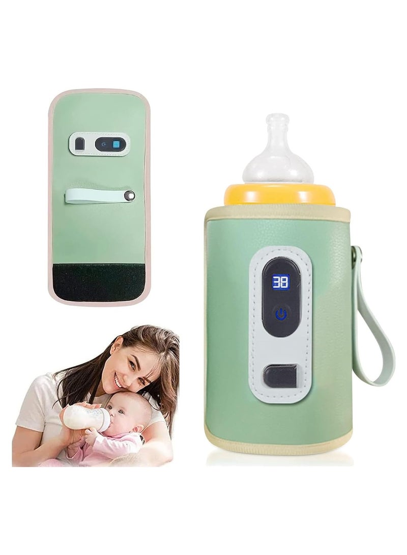 Baby Bottle Warmer,Milk Warmer,USB Baby Bottle Calorifier,Rapid Heating Accurate Temperature Control with LED Display, Suitable for Baby Night Feeding, Traveling Outing Milk Warmer - Image 1