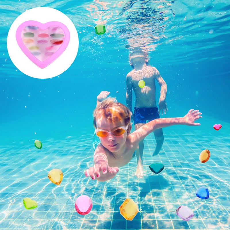 3 Sets Plastic Gems for DIY Crafts Kids Creative Play with Heart Box - Image 4