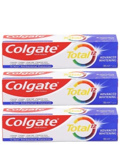 Colgate Pack Of 3 Colgate Toothpaste Total Advanced Whitening 100 ml  - Image 1