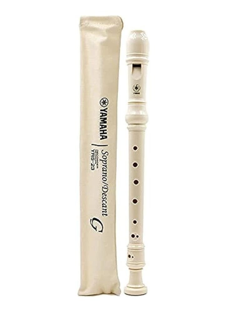 YAMAHA Yamaha YRS-23 Soprano Recorder Flutes, German Fingering System Key of C Plastic Soprano, Best Gift for Students and Music Fans 