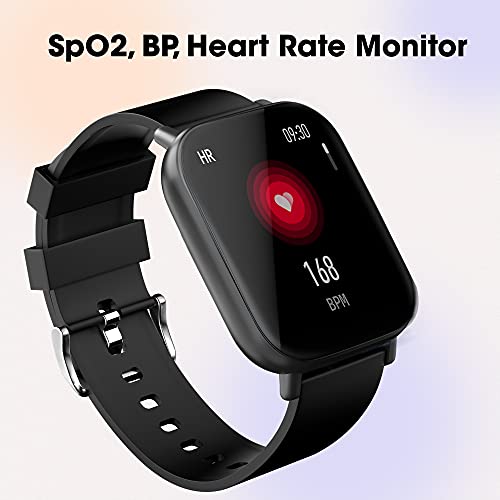 ZEBRONICS Zeb-FIT 7220CH Bluetooth Smart Watch,1.75"(4.4cm) Full Touch with 2.5D Curved Screen,Metal Body,7 Days Data Storage,SpO2,BP & Heart Rate Monitor,IP67 Waterproof, Multiple Watch Faces(Black) - Image 5