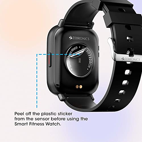 ZEBRONICS Zeb-FIT 7220CH Bluetooth Smart Watch,1.75"(4.4cm) Full Touch with 2.5D Curved Screen,Metal Body,7 Days Data Storage,SpO2,BP & Heart Rate Monitor,IP67 Waterproof, Multiple Watch Faces(Black) - Image 4