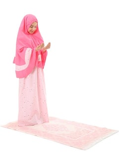 Elanesa  Girl's Prayer Dress 3 Piece Colorful Star Printed with Prayer Mat  - Image 2