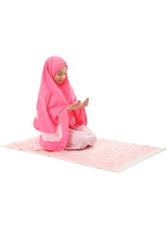 Elanesa  Girl's Prayer Dress 3 Piece Colorful Star Printed with Prayer Mat  - Image 4