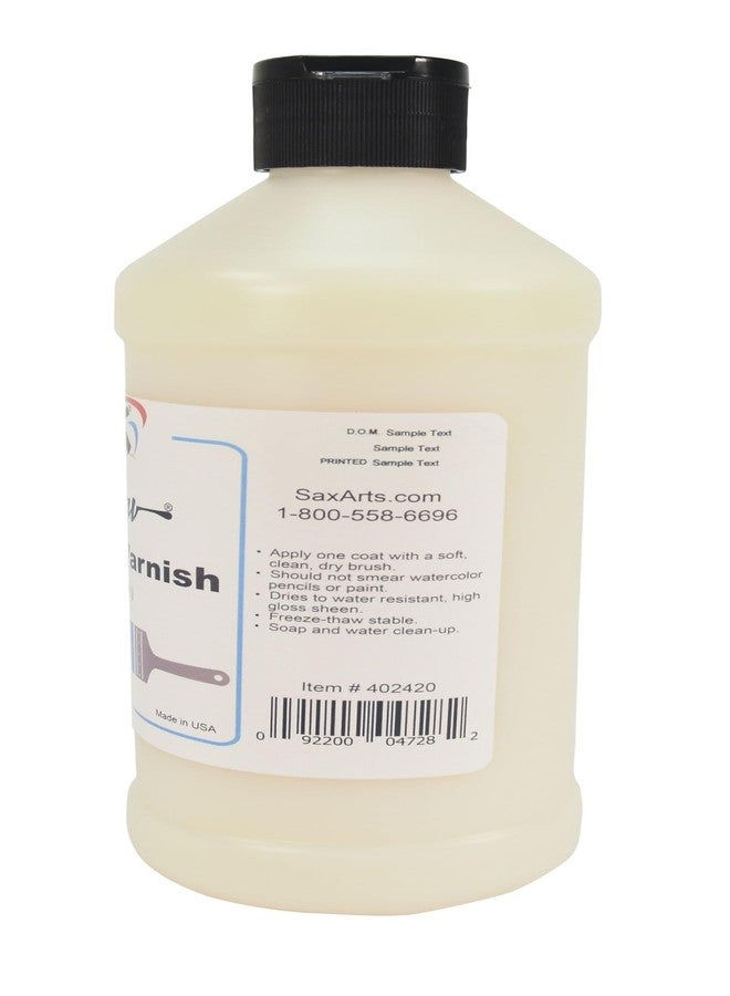 Sax 402420 True Flow Watercolor Varnish, High Gloss Sheen, 1 Pint, 16 Fl Oz (Pack of 1) - Image 2