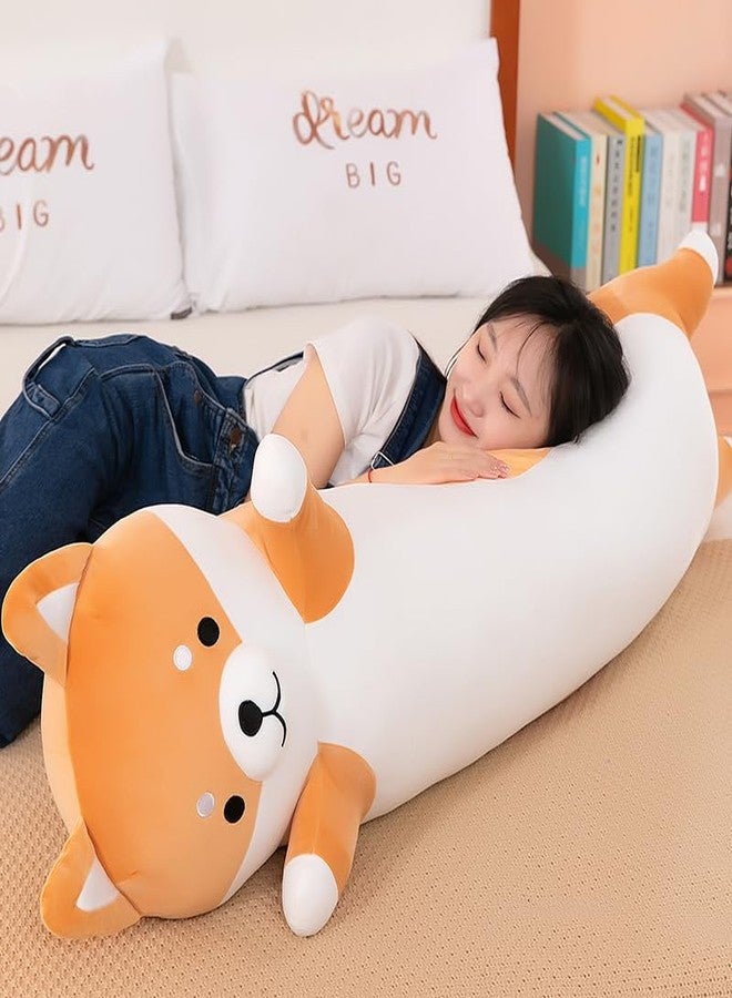 MIAOHAHA Long Plush Shiba Inu Dog Soft Stuffed Animal Akita Corgi Toy Plush Toy Pillow Hugging Pillow for Kids and Girls(Shiba,130cm/51.2in) - Image 3