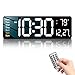 JoFomp JoFomp Digital Wall Clock - Large 16 Inch LED Display, Remote Control, Alarm Clock, Automatic Brightness, Date, Week,  - Image 2