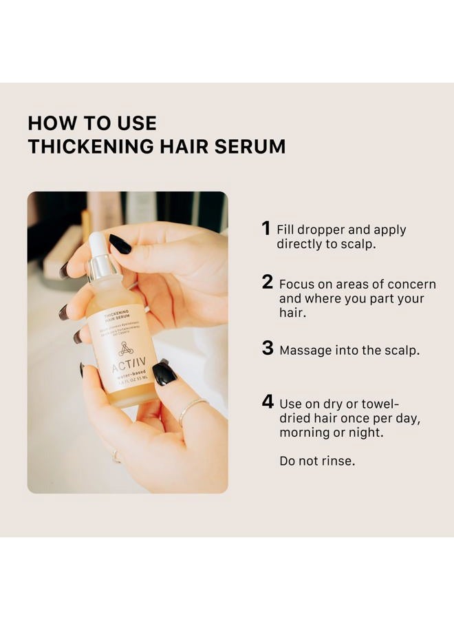 ACTIIV Thickening Hair Serum - Water Based | Supports the Appearance of Thicker, Fuller-Looking Hair, Lightweight Water-Based Formula, Non-Greasy, All Hair Types, 1.8 oz - Image 4