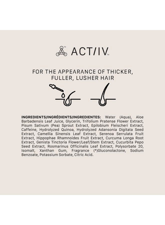 ACTIIV Thickening Hair Serum - Water Based | Supports the Appearance of Thicker, Fuller-Looking Hair, Lightweight Water-Based Formula, Non-Greasy, All Hair Types, 1.8 oz - Image 2
