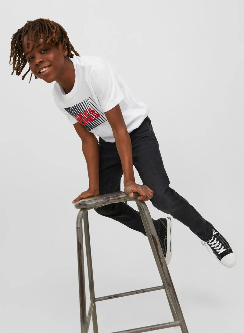 Jack & Jones Junior Kids Light Wash Straight Fit Jeans