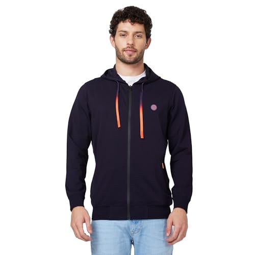 Spykar Men's Solid Hood Full Sleeves Sweatshirt - Image 1