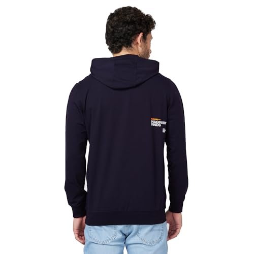 Spykar Men's Solid Hood Full Sleeves Sweatshirt - Image 3