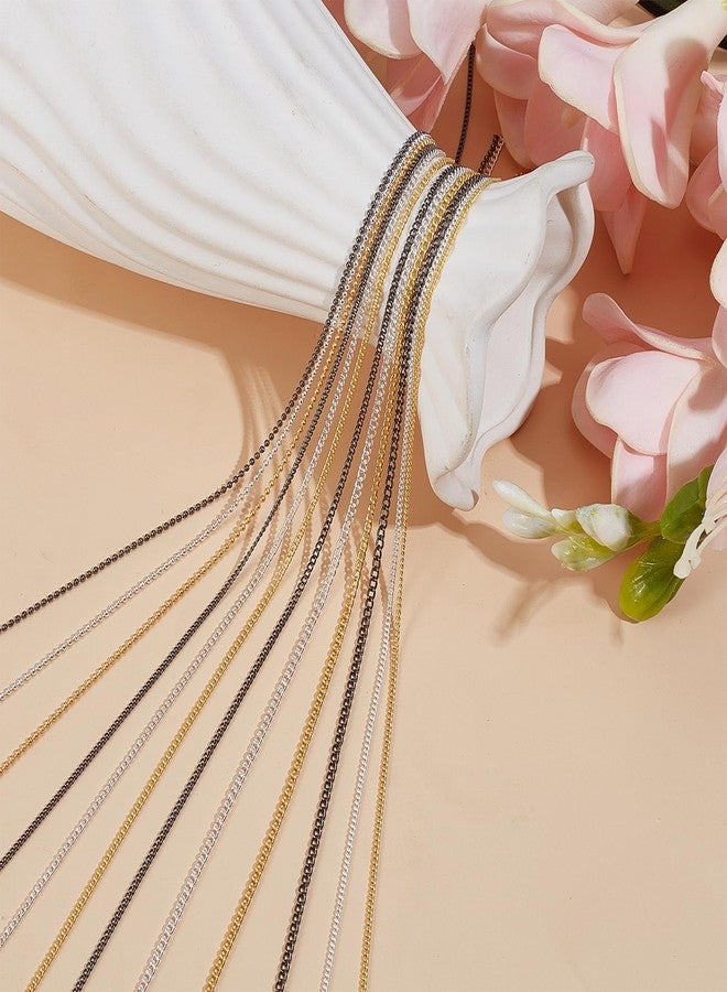 NICENEEDED 12 Strips 3D Jewelry Line Nail Chains, Gold Silver Dark Gray Nail Chains, Metal Nail Art Accessories with Box for Manicure Decoration DIY - Image 4