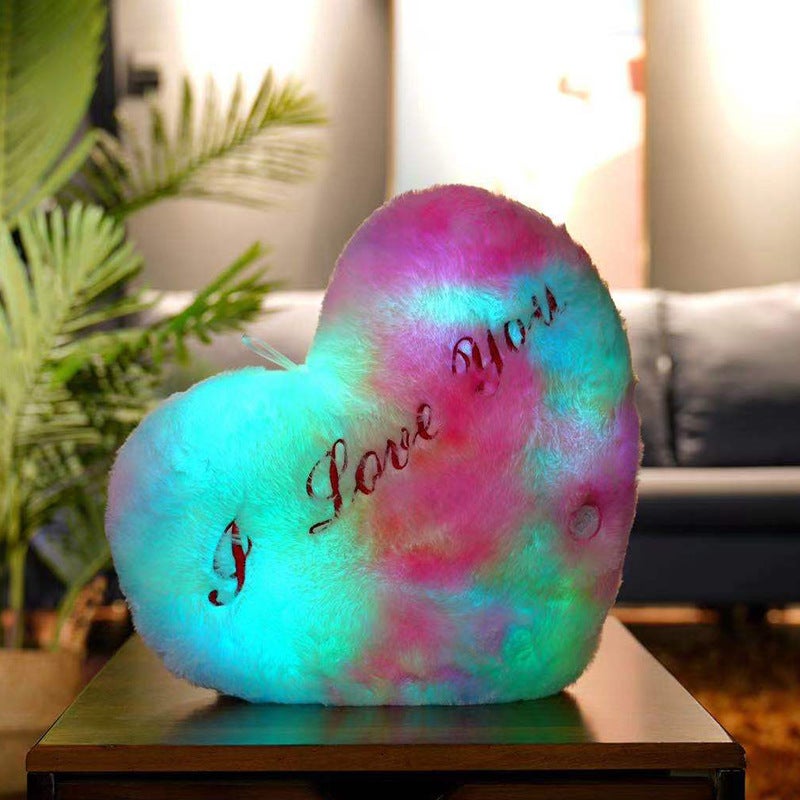 Colorful Glowing Star Plush Pillow with Music - Soft Decorative Toy  Gift