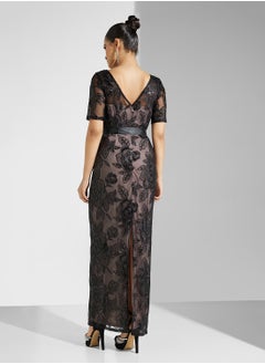 Adrianna Papell Mesh Tie Detailed Dress  - Image 2
