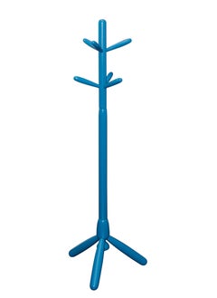 AFT Wood Coat Rack Freestanding, Entryway, Coat Stand with 6 Hooks & Stable Tri-Legged Base, Rubber Wood Coat Tree Hall Tree Coat Hanger for Home Hall Entryway, used in the kids Bedroom Living Room To Hang Clothes, Hats, Bags (Blue) Arfan  - Image 3