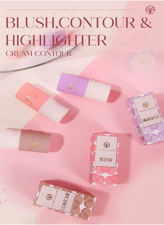 YOUNG VISION - Multi Function Blush Stick 02, Create Smooth Makeup For Cheeks, Lips, and Eyes, Can Easily Be Worn Alone or Under Makeup, Perfectly Blends Into Liquid Foundation, Suitable For Every Skin Tone - Image 1