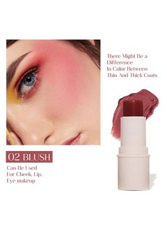 Multi Function Blush Stick 02, Create Smooth Makeup For Cheeks, Lips, and Eyes, Can Easily Be Worn Alone or Under Makeup, Perfectly Blends Into Liquid Foundation, Suitable For Every Skin Tone