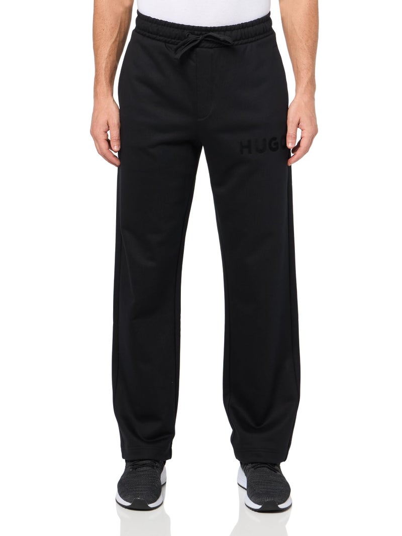 HUGO Tonal Logo Cotton Sweatpants Black Jade S