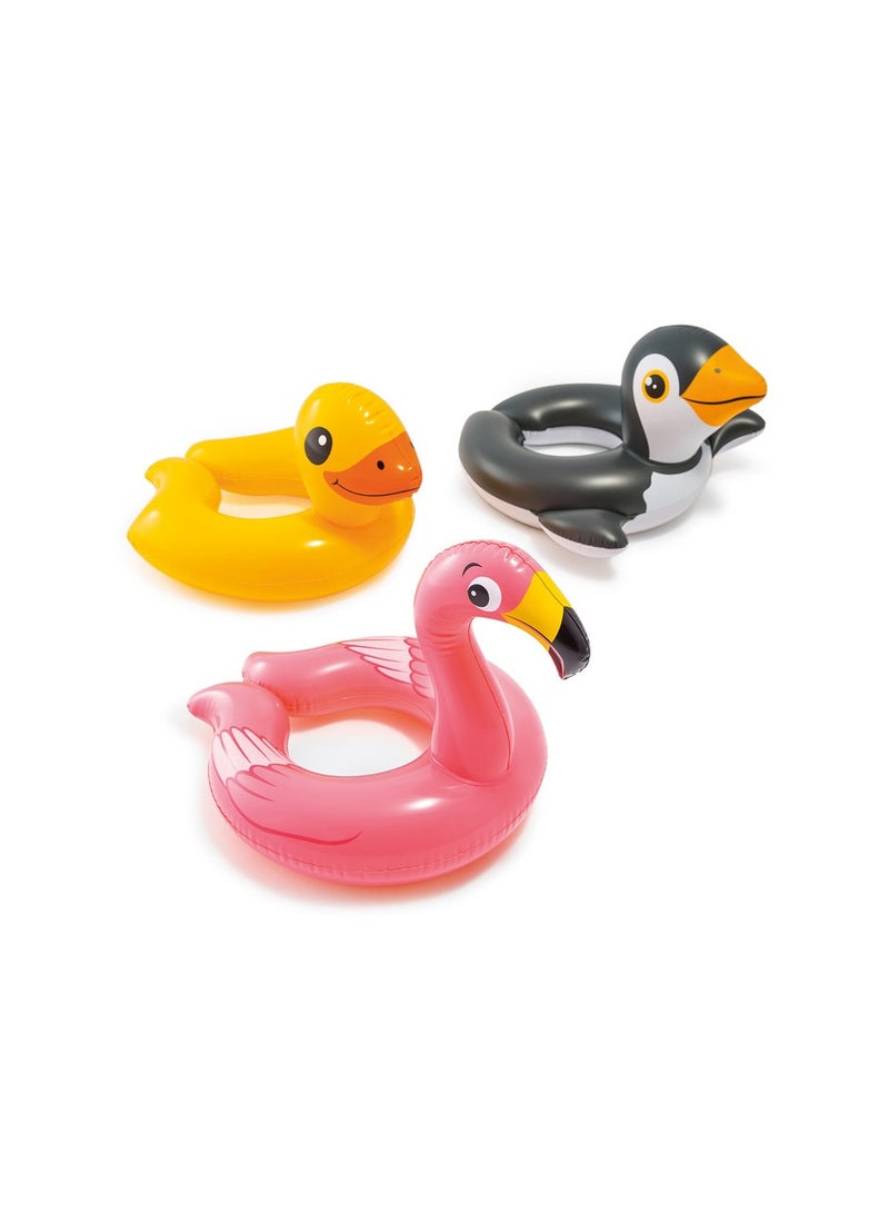 انتكس حلقات سباحة قابلة للنفخ على شكل حيوانات 64×64 سم - Image 3