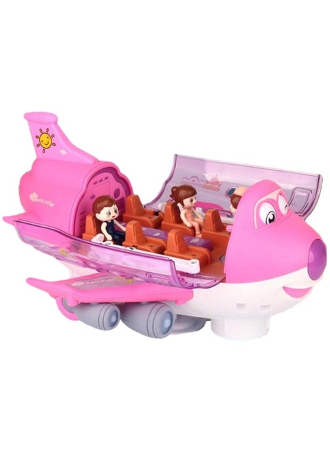 Battery Operated Airplane Toy With Flashing Light And Labbaik Sound For Kids