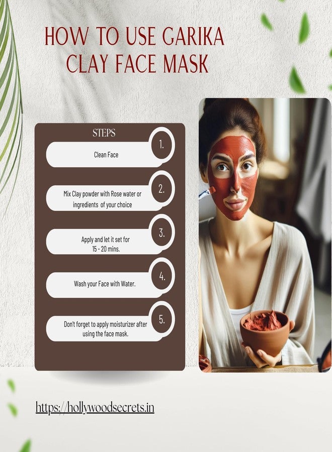 Hollywood Secrets Clay Powders 200gms (Pure Garika Clay) | Healing Clay | Skin Brightening | For Face, Body, Foot - Image 5