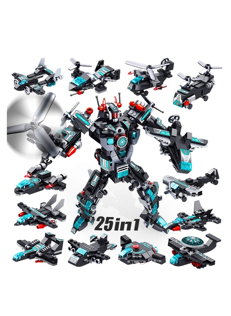 KASTWAVE STEM Robot Building Toys, 577 PCS Construction Toys 25-in-1 STEM Toys for 6 Year Old Boys Creative Building Bricks Engineering Vehicles Blocks Kit for Kids Age 6 7 8 9 10 11 Year Old - Image 1