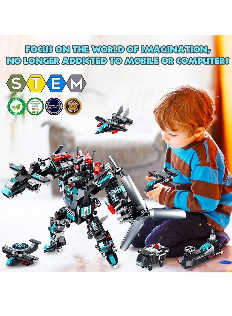 KASTWAVE STEM Robot Building Toys, 577 PCS Construction Toys 25-in-1 STEM Toys for 6 Year Old Boys Creative Building Bricks Engineering Vehicles Blocks Kit for Kids Age 6 7 8 9 10 11 Year Old - Image 4