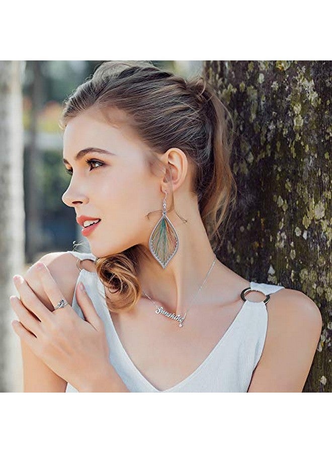 RONLLNA Earrings For Women Colorful Layered Tassel Earrings Bohemian Dangle Drop Tiered Tassel Druzy Stud Earrings Women Gifts - Image 3