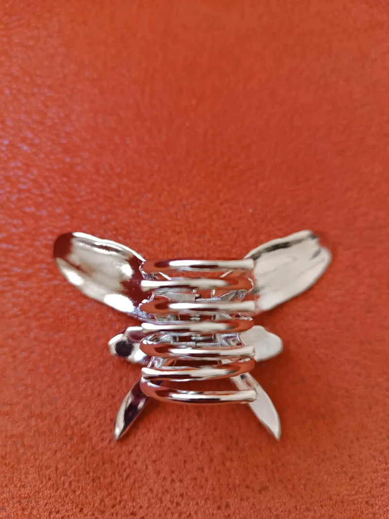 Efna Store Metal Butterfly Model Gray Color 8 cm Latch Buckle