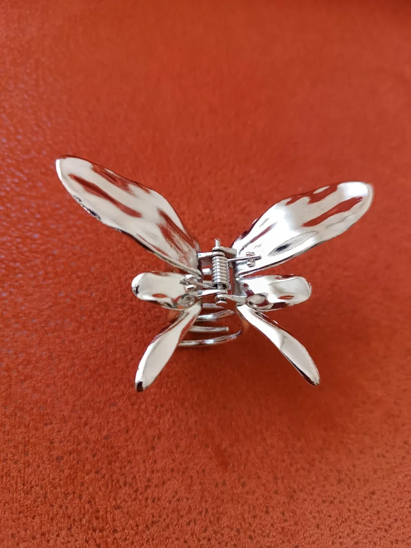 Efna Store Metal Butterfly Model Gray Color 8 cm Latch Buckle