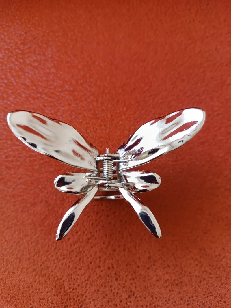 Efna Store Metal Butterfly Model Gray Color 8 cm Latch Buckle
